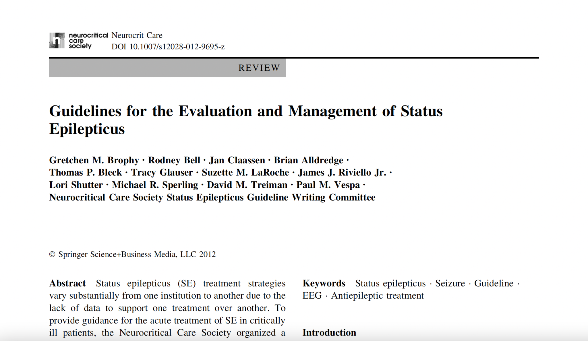 Guidelines For The Evaluation And Management Of Status Epilepticus Ceribell 0038