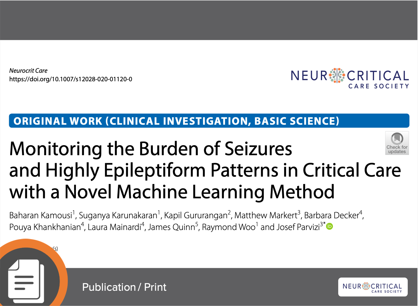 Clarity AI Study Manuscript: Monitoring the Burden of Seizures in Critical Care with a Novel Machine Learning Method