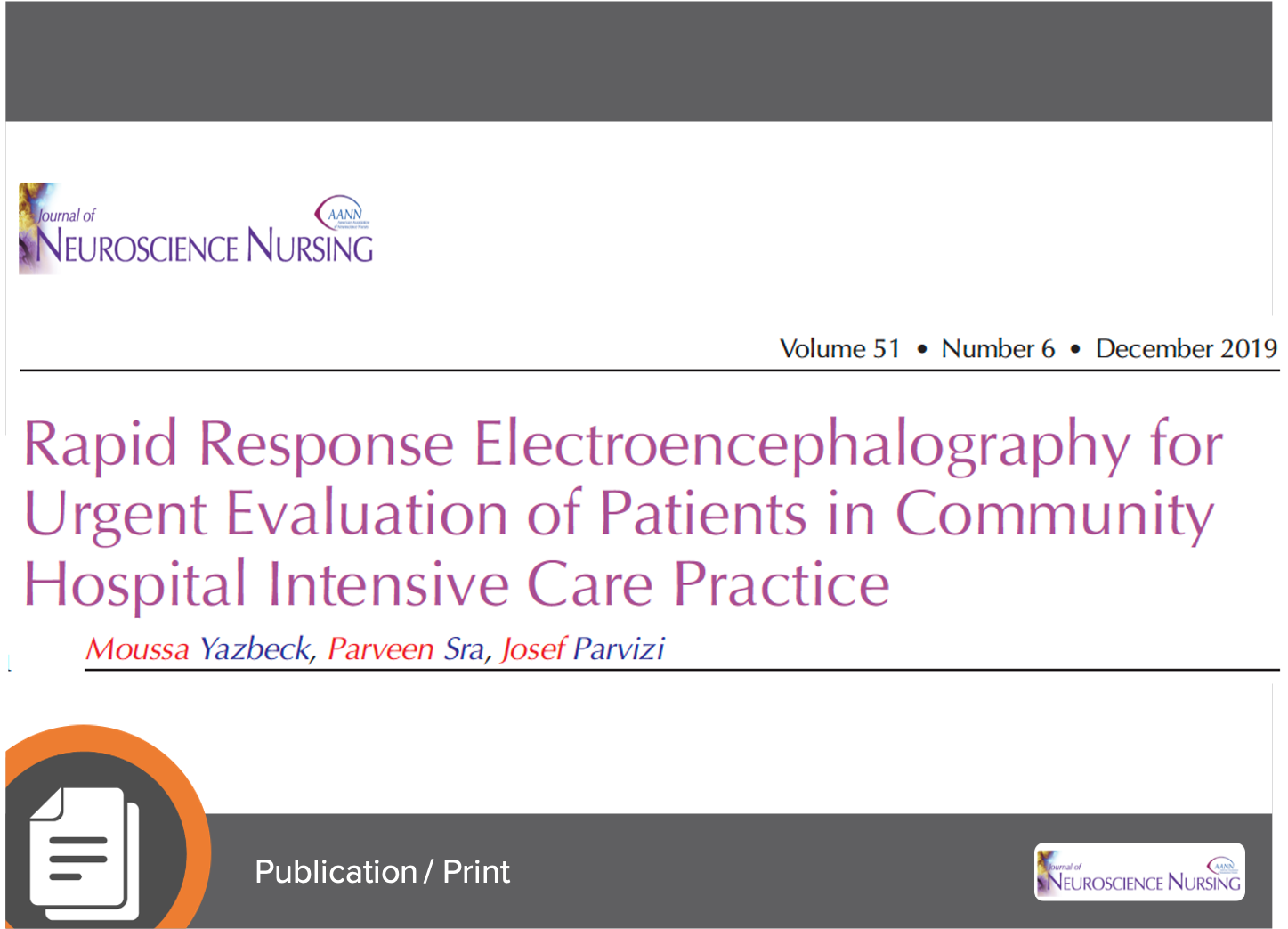 Rapid EEG in Community Hospital Manuscript: Rapid Response EEG For Urgent Evaluation of Patients In A Community ICU