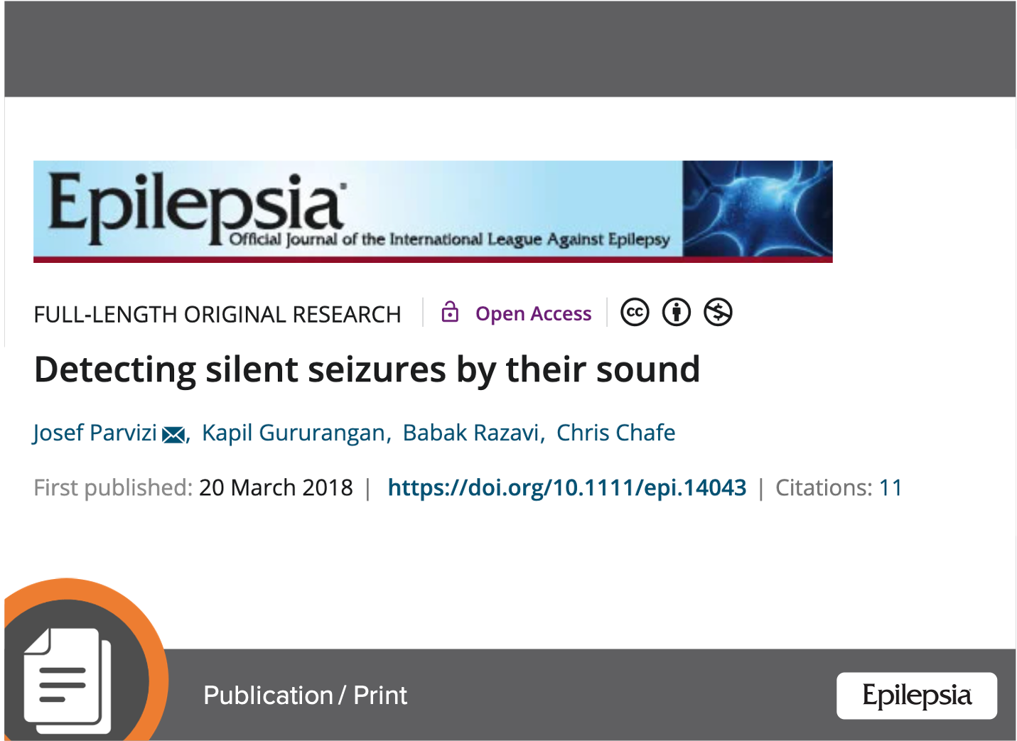 Brain Stethoscope Study Manuscript: Detecting Silent Seizures By Their Sound