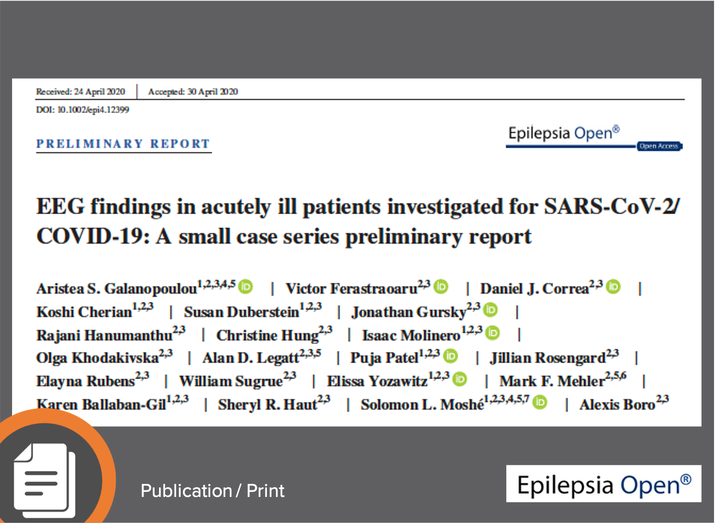 EEG Findings in Acutely Ill Patients Investigated For SARS-Cov-2/COVID-19: A Small Case Series Preliminary Report