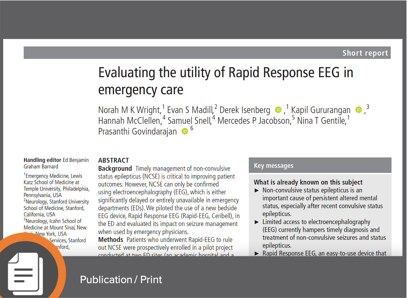 Evaluating the Utility of Rapid Response EEG in Emergency Care