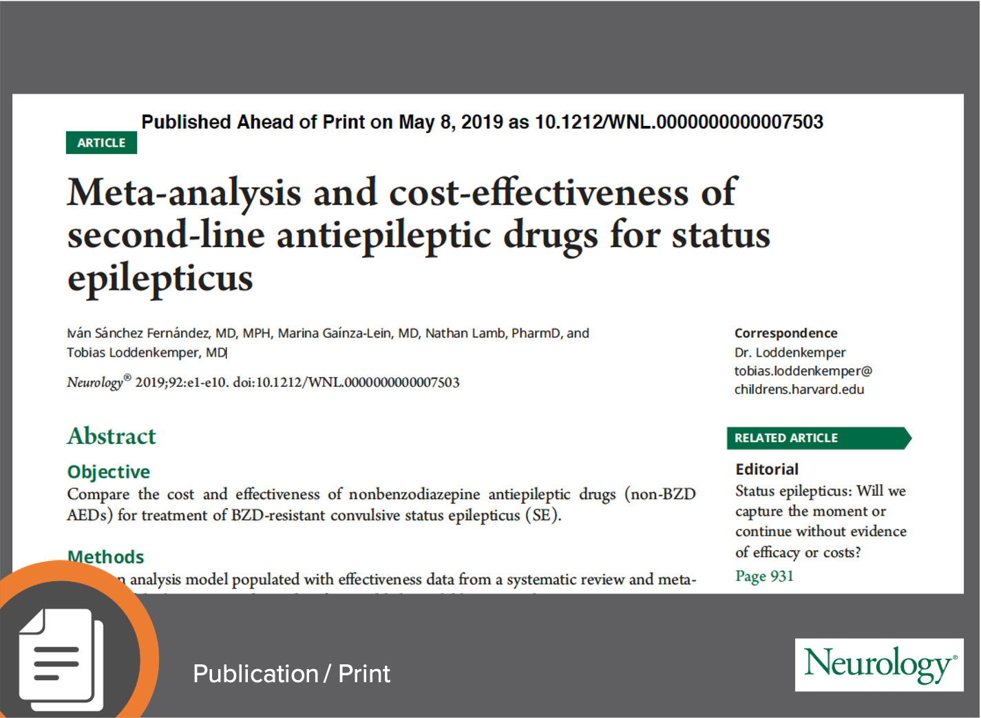 Meta-analysis and Cost-effectiveness of Second-line Antiepileptic Drugs for Status Epilepticus