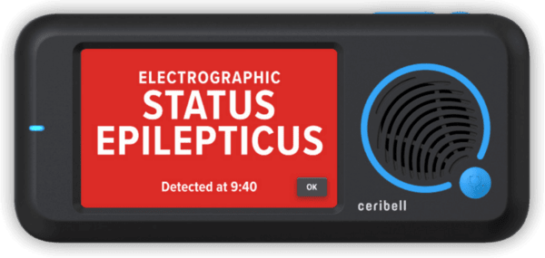 Ceribell recorder with ESE alarm screen